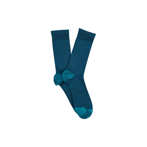 Women&#39;s Overlander Merino Wool Lifestyle Crew Socks- Teal Melange