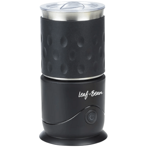 Leaf &amp; Bean Electric Magnetic Milk Frother &amp; Warmer Matte Black