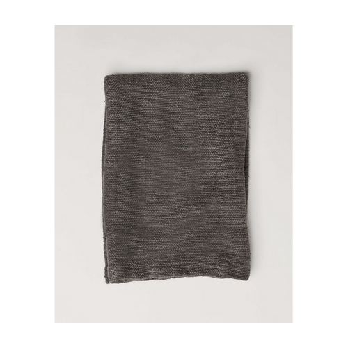 Tilda Handwoven, Pure Linen Bath Mat Charcoal