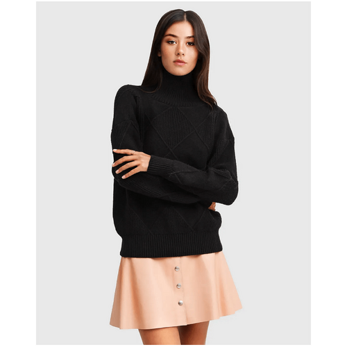 belle &amp; bloom The Academy Turtleneck Jumper - Black