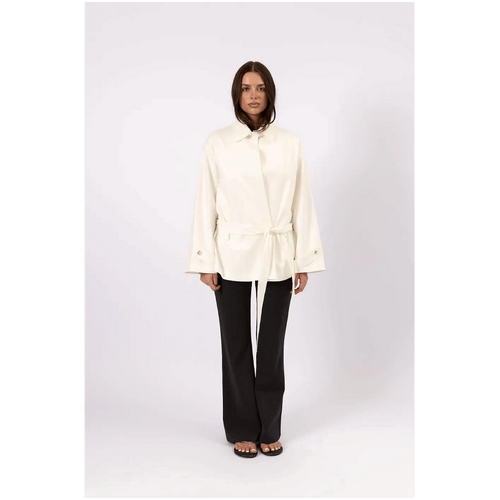 Style Addict Belted Trench Jacket - White