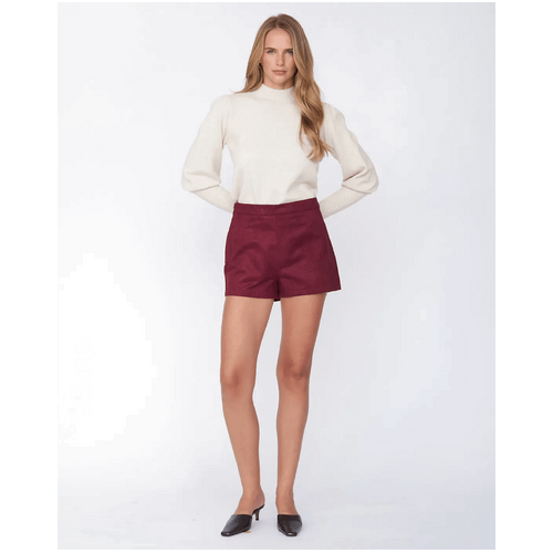 Amelius Vanessa Suede Short - Burgundy