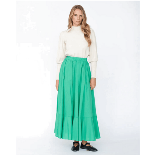 Amelius Lavinia Panelled Maxi Skirt - Green