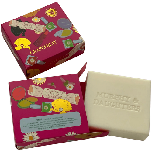 Murphy And Daughters Boxed Grapefruit Soap - 185 grams