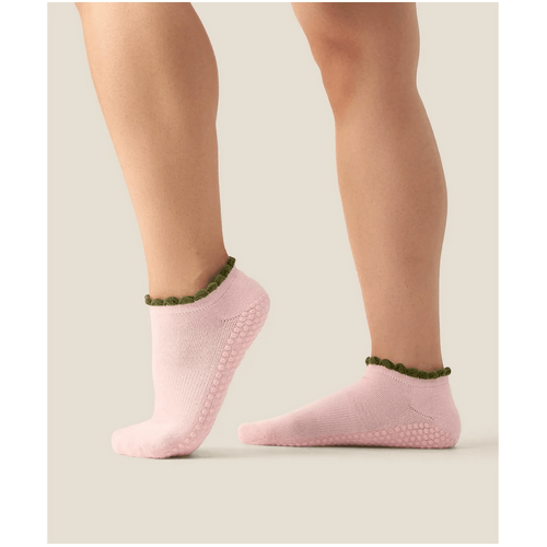 MoveActive Low Rise Grip Socks - Ruffle Blush