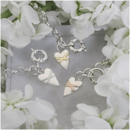Fabuleux Vous Cross My Heart Silver Bracelet