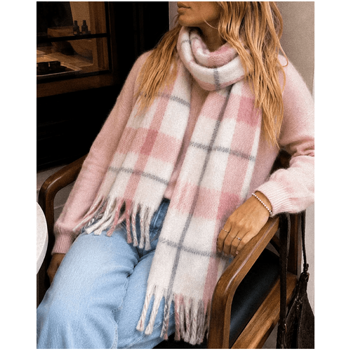belle &amp; bloom Sunset Movie Scarf - Pink Grey