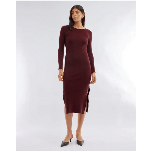 Amelius Afina Knit Dress - Burgundy