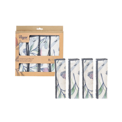 Vigar Florganic Microfibre Cloth 4pc