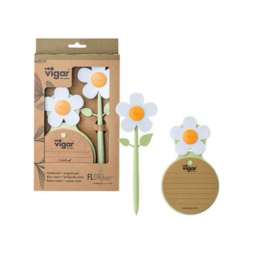 Vigar Florganic Pen with Magnet + Notebook with Suction Set