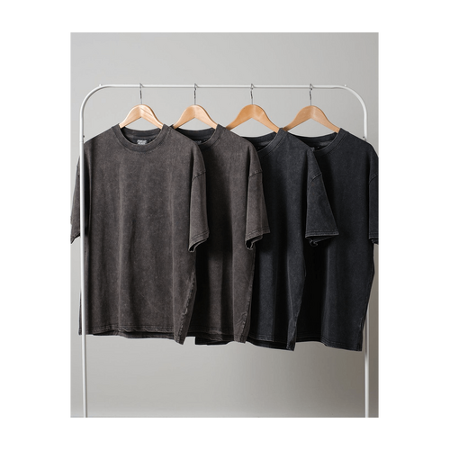 Wash Tee 4pack: Black Stone, Grey Stone