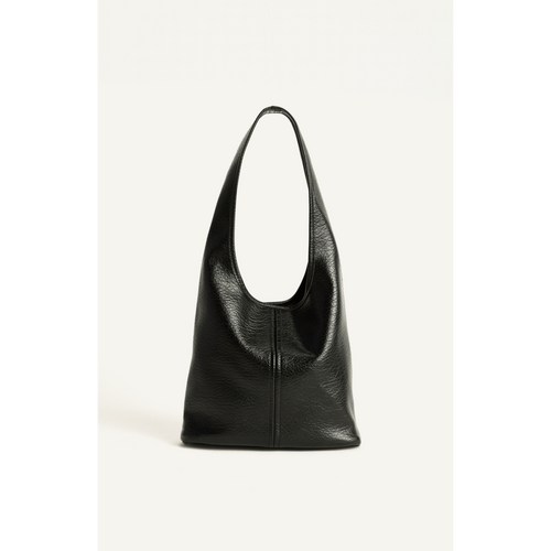 Pebbled Vegan Leather Front Seam Hobo Bag with Pouch (WBG183)