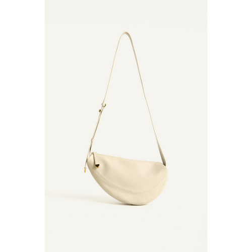 Pebbled Vegan Leather Adjustable Saddle Bag with Gold Hardware (WBG187)