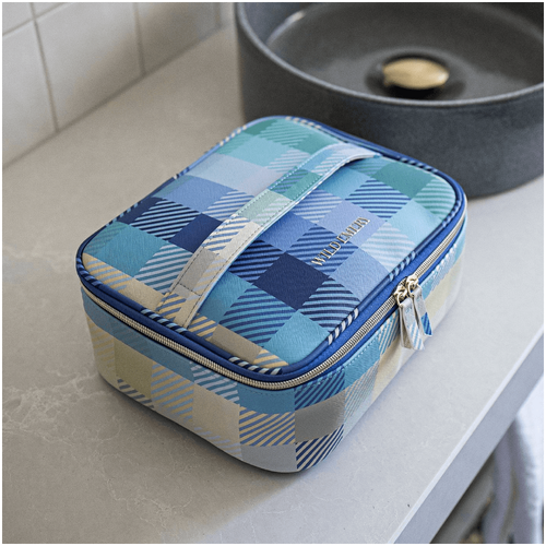 Wild Emery Large Blue Toiletry Stash Bag