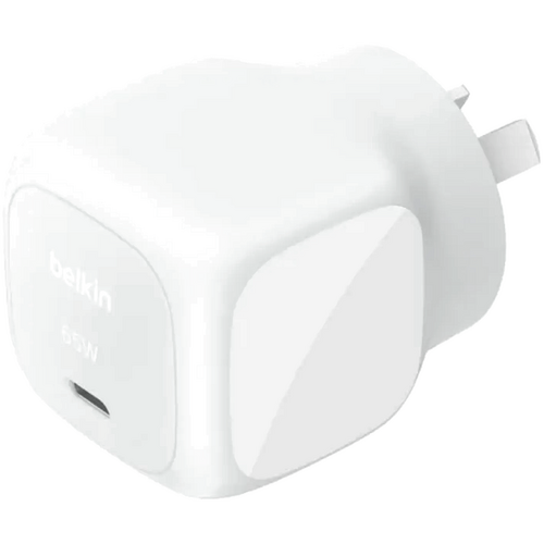 Belkin BoostCharge 65W Wall Charger With USB-C Port - White
