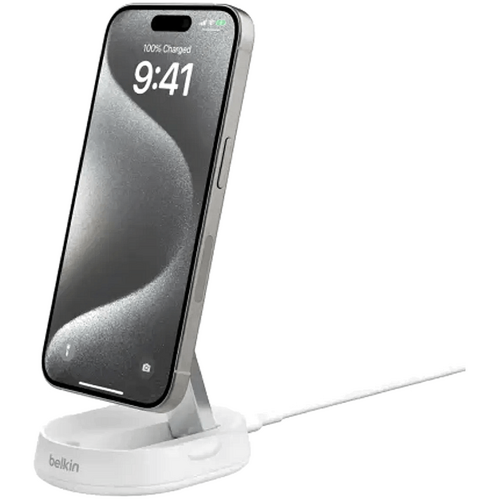 Belkin BoostCharge Pro Convertible Magnetic Charging Stand with Qi2 - White