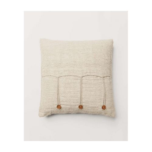 Winifred Handwoven Linen Cushion Cover Natural/White 50 x 50cm