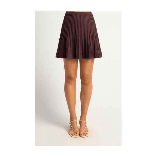 Textured A Line Knit Mini Skirt (WKN761)