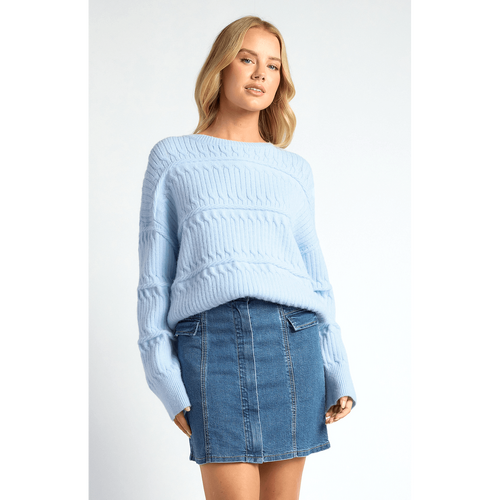 Drop Shoulder Cable Knit Jumper (WKN785)