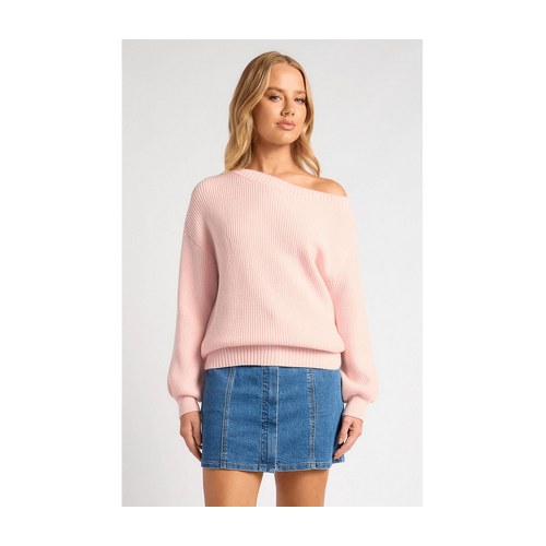 One Shoulder Relaxed Fit Knit Top (WKN814)