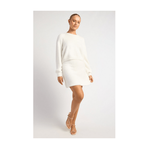 Fluffy Knit Set With Jumper And Mini Skirt (WKN818)