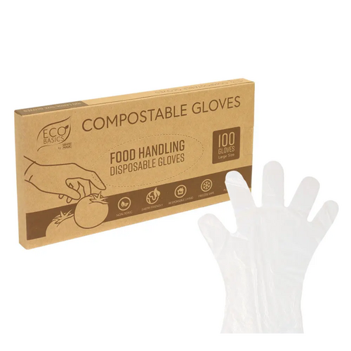 Eco Basic Eco Basics Compostable Gloves Large 100pcs