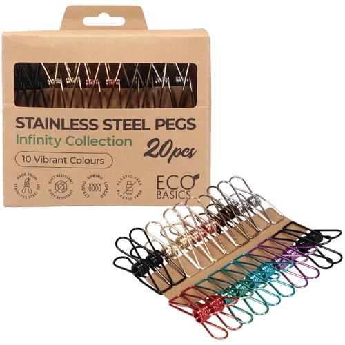 Eco Basics Eco Basics Stainless Steel Pegs 20pcs