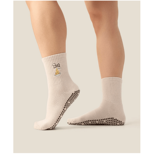 MoveActive Crew Grip Socks - Pasta Lover