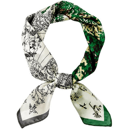 Fabuleux Vous CARTER Green &amp; White Time Scarf