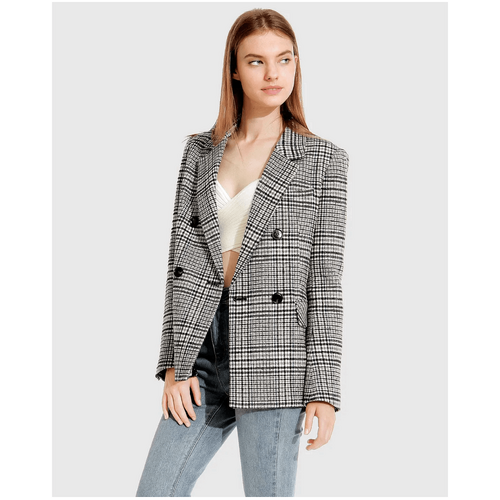 belle &amp; bloom Piccadilly Wool Blend Plaid Blazer