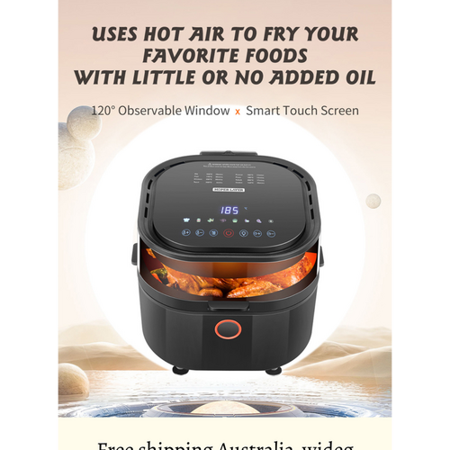 Hoper Layer 7.5L Digital Air Fryer with Viewing Window 1800W 3D Baking